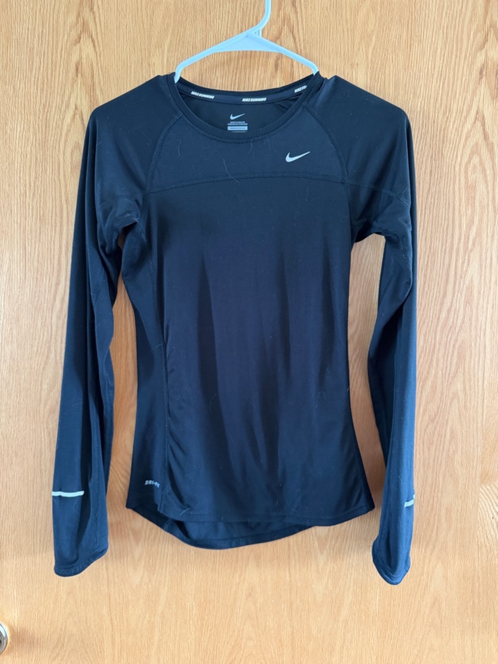 Nike Black Long-Sleeve Running Top with Reflective accents